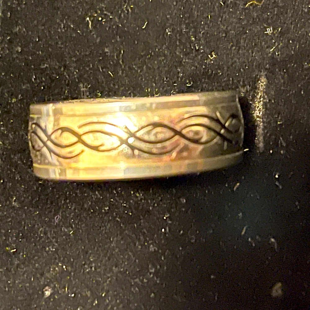 Tungsten Ring tribal design.